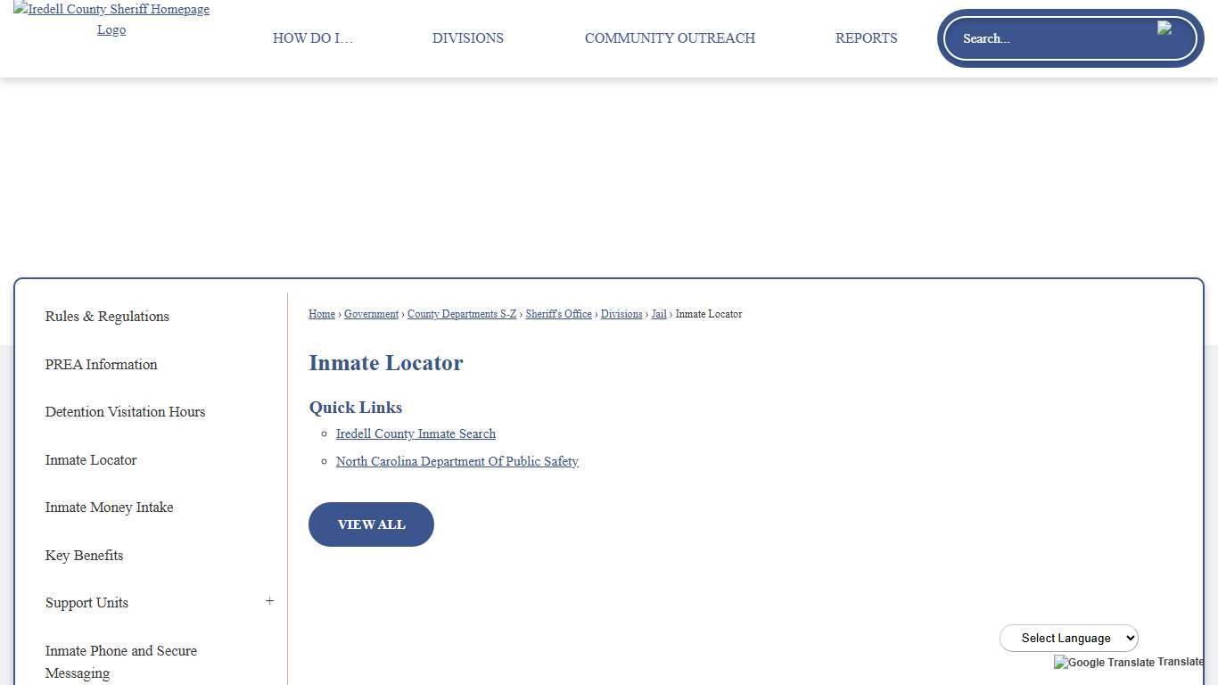 Inmate Locator Iredell County, NC